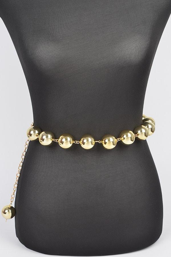 Oversized ball chain belt