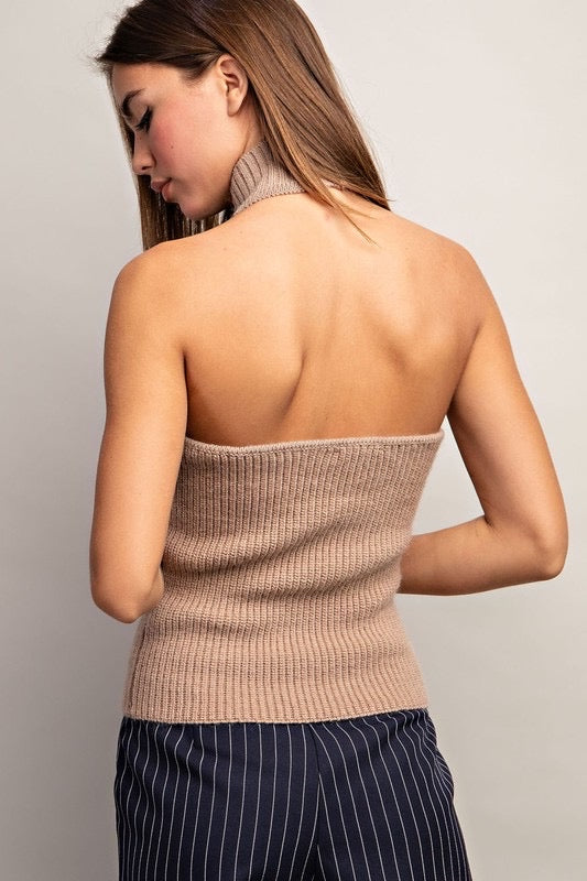 Turtle neck oatmeal top