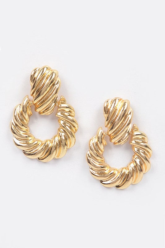 Twisted metal earrings