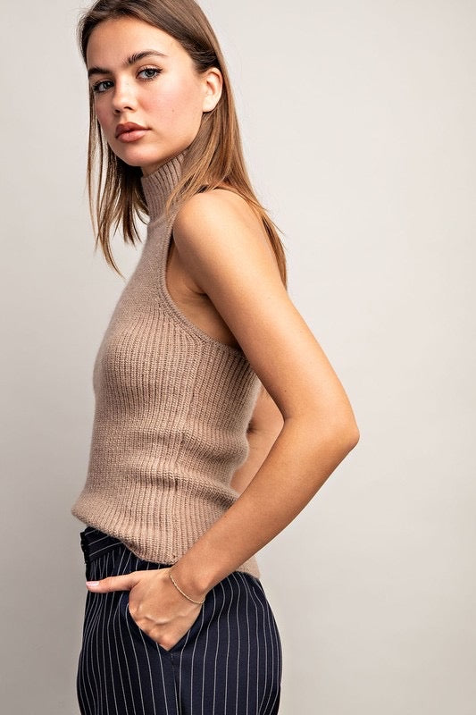 Turtle neck oatmeal top