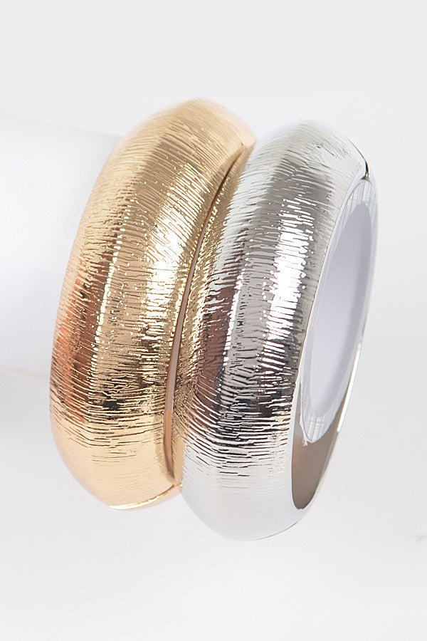 Gold & silver metal cuff