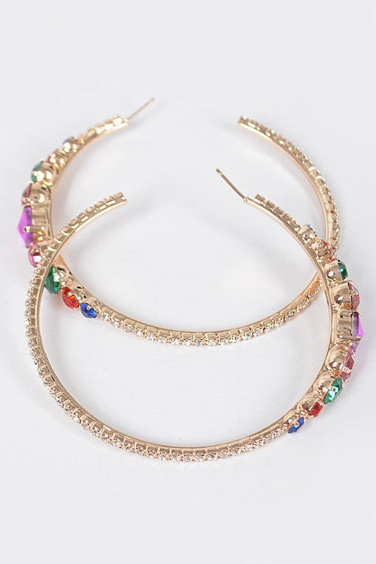 Rhinestone multicolor earrings