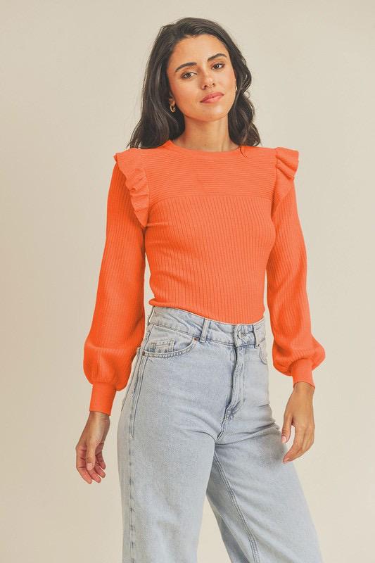 Tangerine sweater top