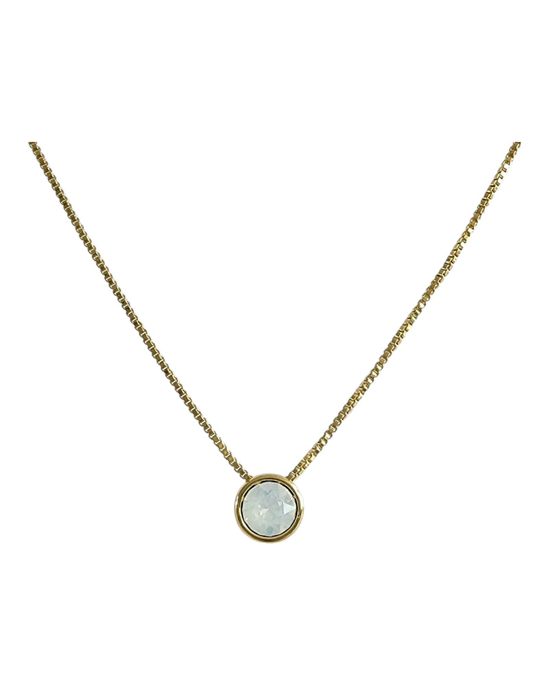 Adelina white opal necklace