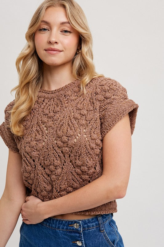 Crochet sweater moncha top