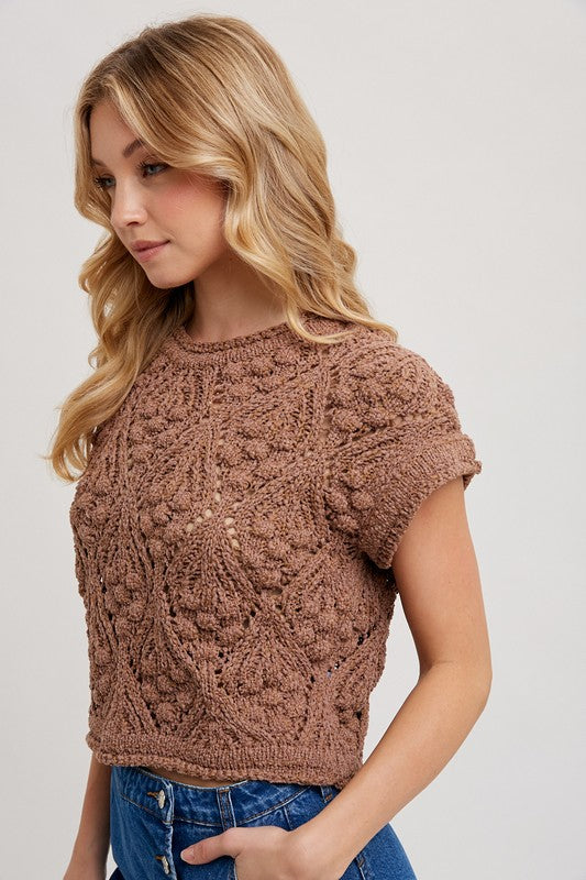 Crochet sweater moncha top