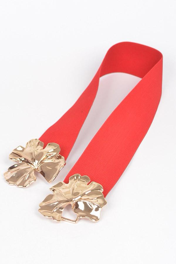 Metal flower red belt
