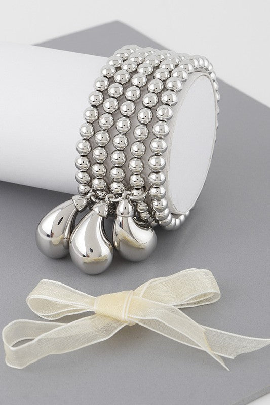 Star & heart silver beads