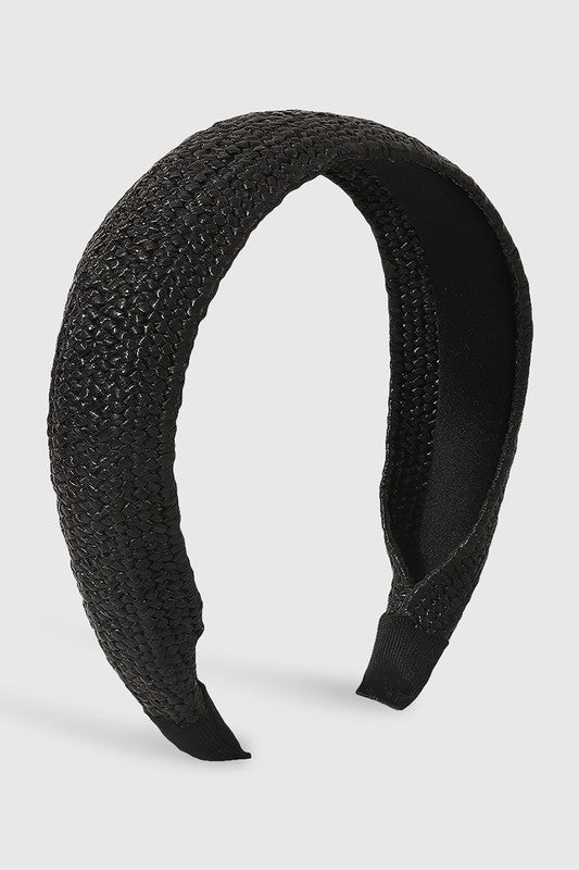 Raffia black headband