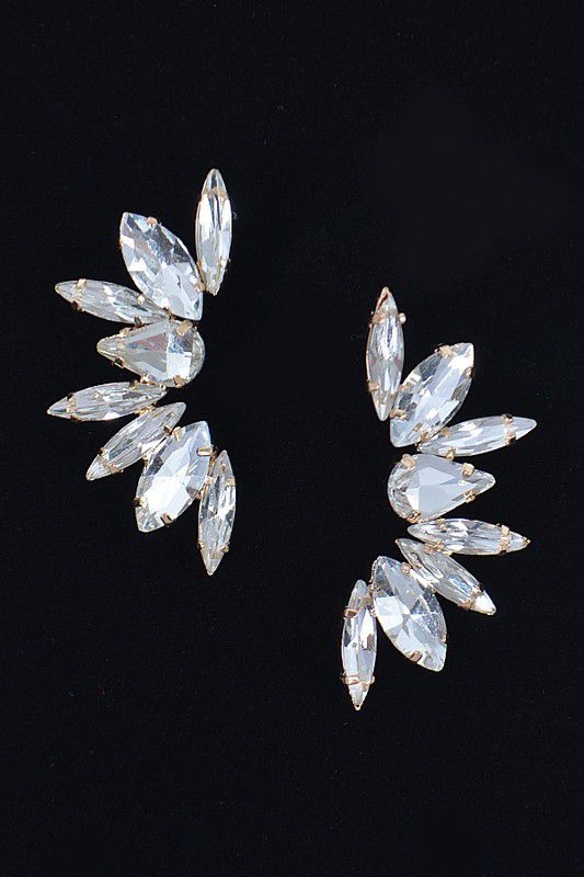 Rhinestone clear earrings