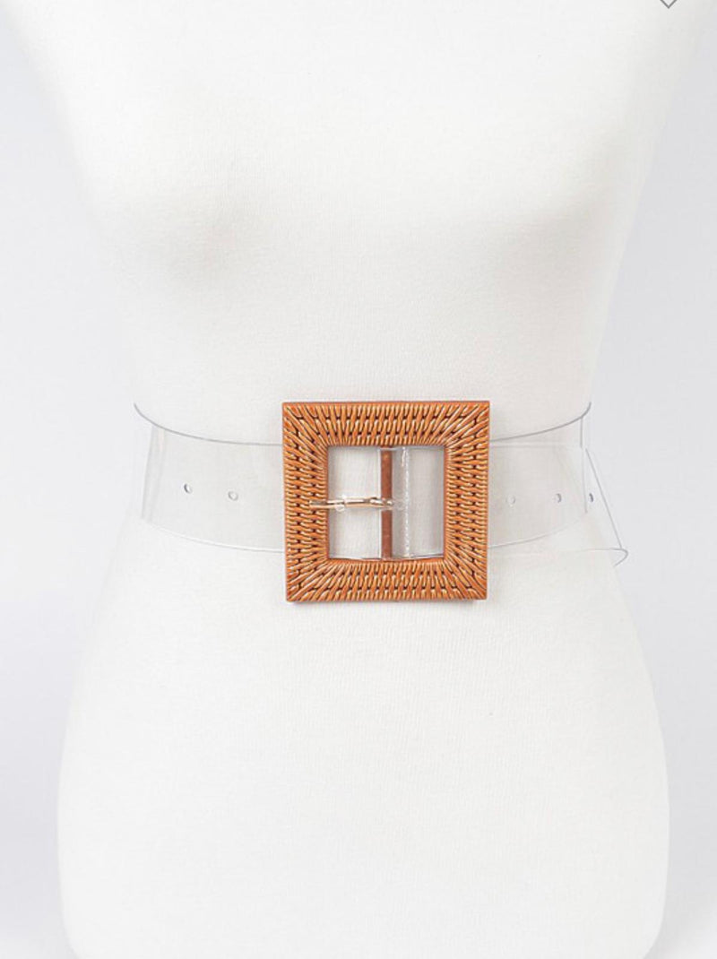 Square bamboo clear belt