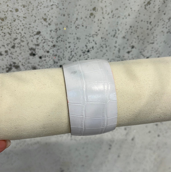 White leather cuff