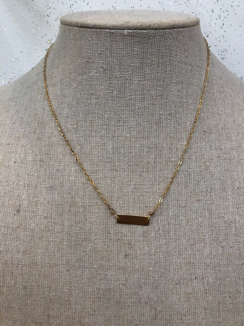 Bar Gold Necklace