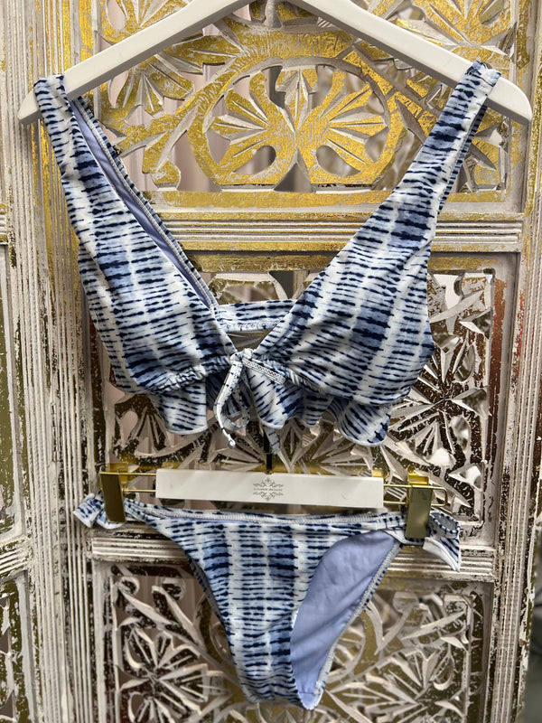 Printed blue swimsuit